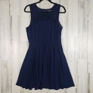 As U Wish Blue Sleeveless Lattice Cut-Out Dress 13